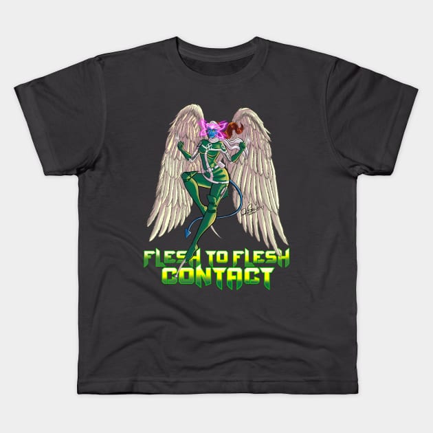 Rogue Flesh to Flesh Contact Kids T-Shirt by sergetowers80